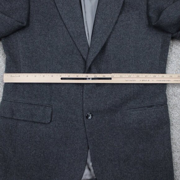 Jos. A. Bank Gordon Blazer Men 40 Regular Gray 100% Camel 2 Button Sports Jacket - Picture 5 of 15